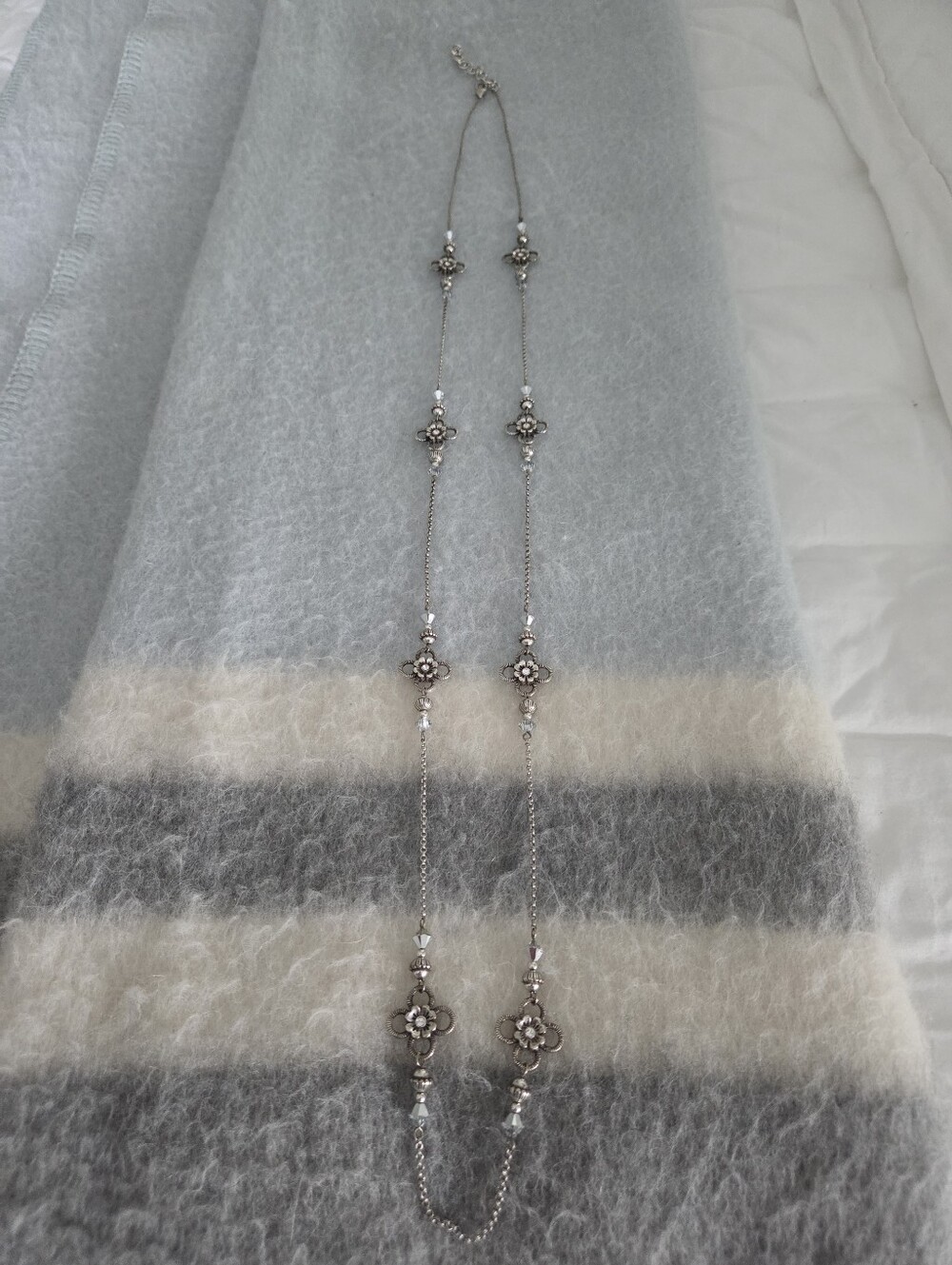 Brighton Silver Floral Long Necklace